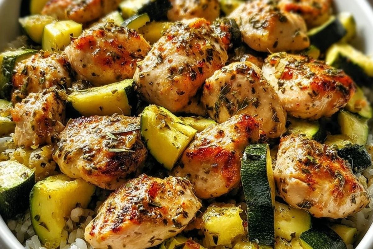 Baked Chicken and Zucchini