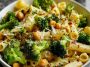 Broccoli Chickpea Pasta with Garlic Olive Oil