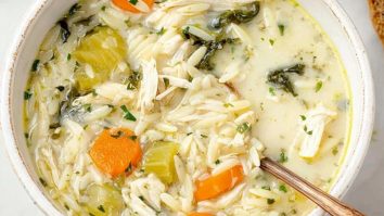 Creamy Lemon Chicken Orzo Soup