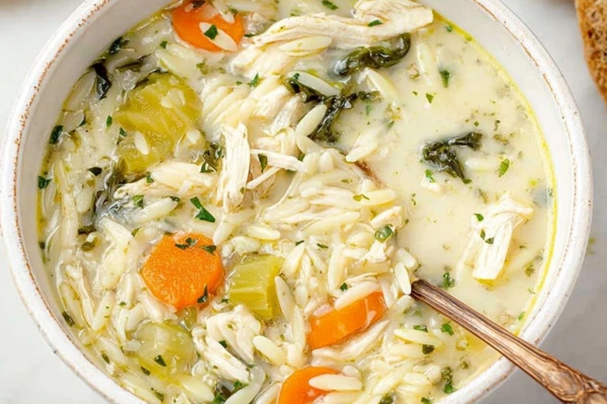 Creamy Lemon Chicken Orzo Soup