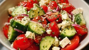Greek Cucumber Tomato Feta Salad