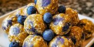 No-Bake Lemon Blueberry Protein Bites