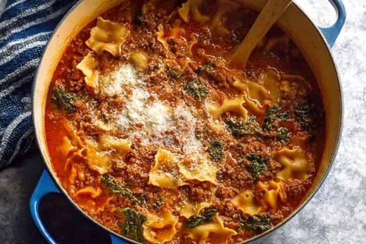 One Pot Lasagna Soup