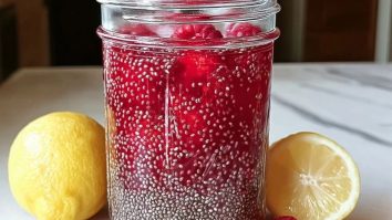 Raspberry Lemon Chia Seed Water