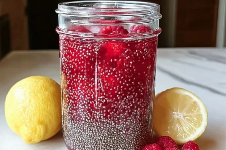 Raspberry Lemon Chia Seed Water