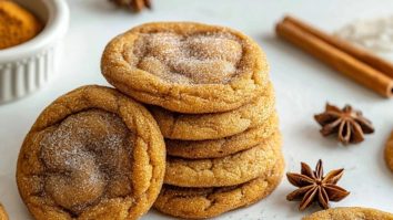 Brown Butter Pumpkin Snickerdoodle Cookies