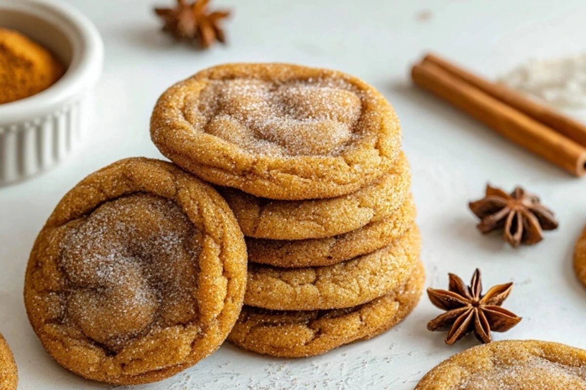 Brown Butter Pumpkin Snickerdoodle Cookies