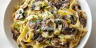 Caramelized Leek & Mushroom Gruyere Pasta