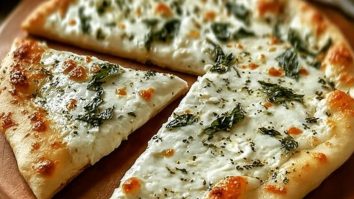 Cheesy Basil and Garlic Pizza