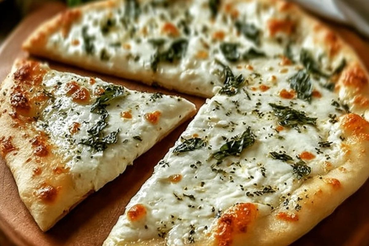 Cheesy Basil and Garlic Pizza