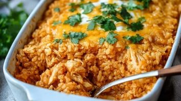 Chicken Enchilada Rice Casserole