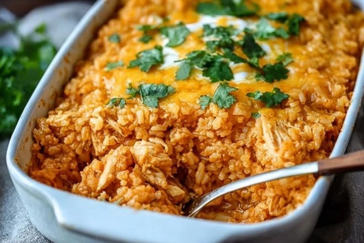 Chicken Enchilada Rice Casserole
