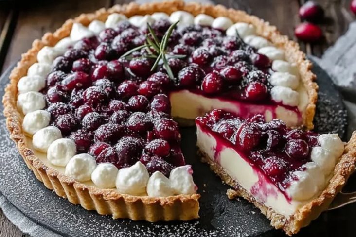 Cranberry White Chocolate Tart