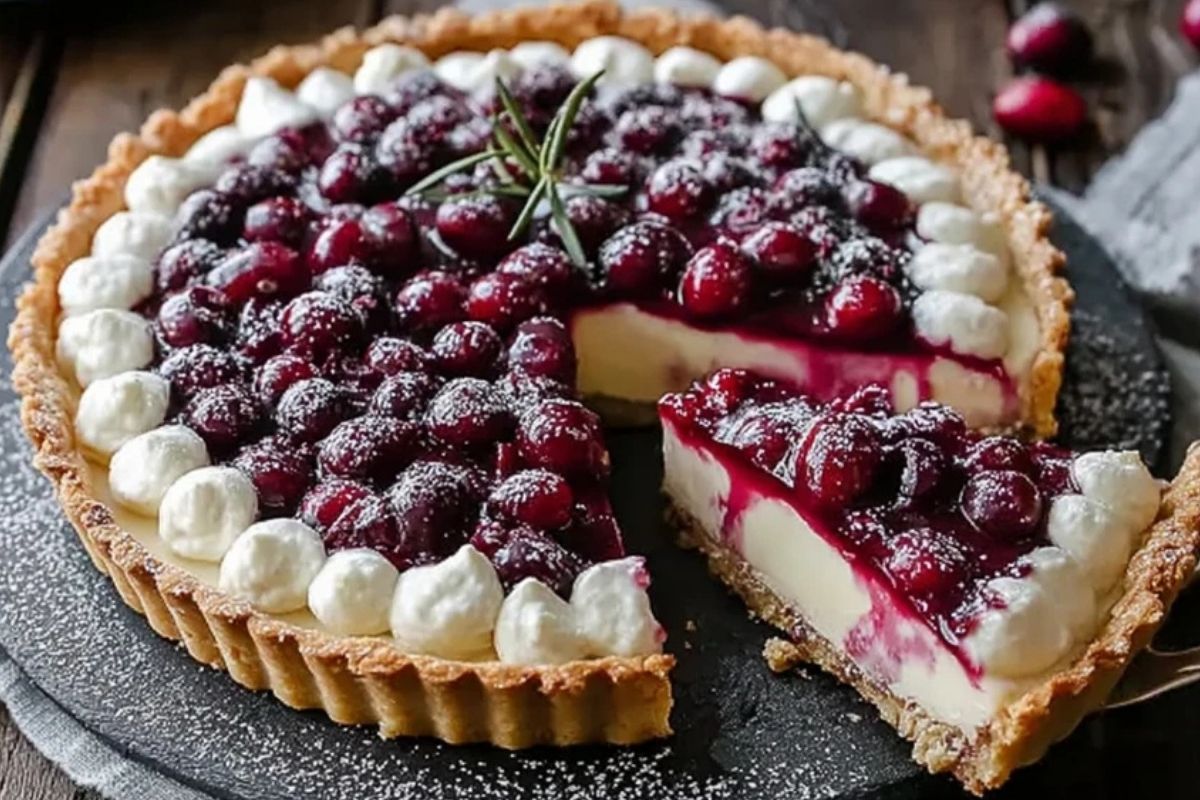 Cranberry White Chocolate Tart