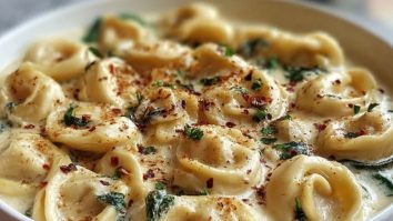 Creamy Crockpot Tortellini Alfredo