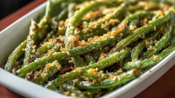 Crispy Parmesan Roasted Green Beans