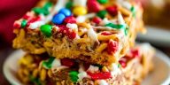 Elf Spaghetti Cookie Bars