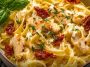 Fettuccine Alfredo with Chicken and Sundried Tomatoes