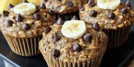Healthy Chocolate Chip Banana Muffins