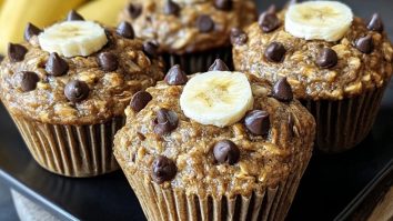 Healthy Chocolate Chip Banana Muffins