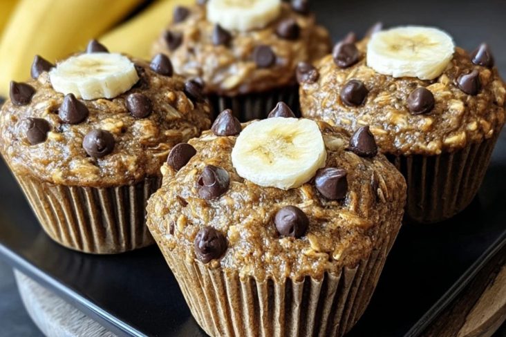 Healthy Chocolate Chip Banana Muffins