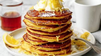 Lemon Ricotta Protein Pancakes