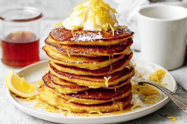 Lemon Ricotta Protein Pancakes