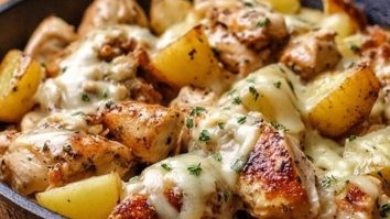 One-Pan Chicken and Potatoes with Gravy