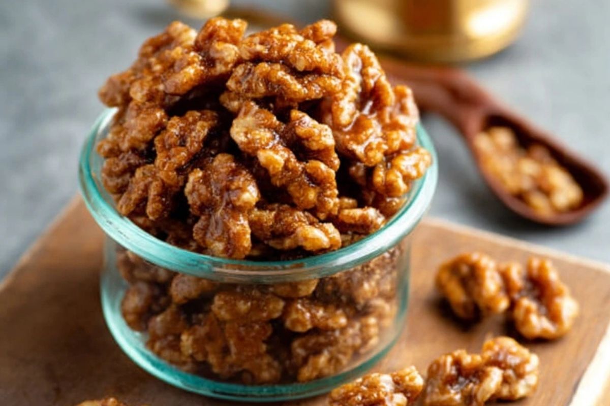Quick Toffee Candied Walnuts