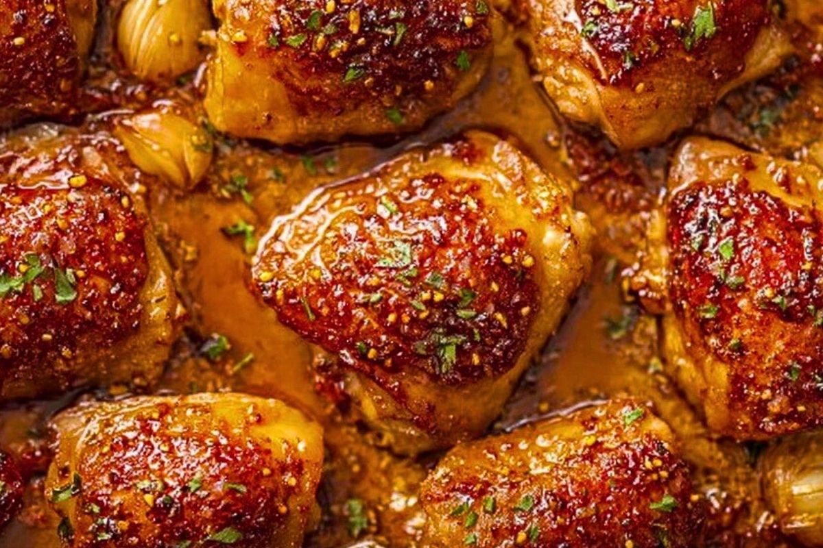 Sheet Pan Maple Glazed Chicken Thighs