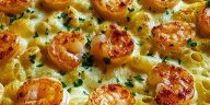 Shrimp Scampi Pasta Bake