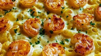 Shrimp Scampi Pasta Bake