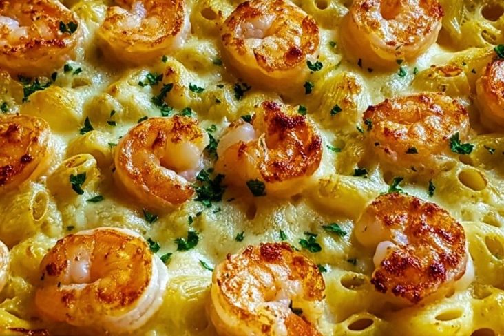 Shrimp Scampi Pasta Bake