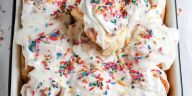 Birthday Cake Cinnamon Rolls