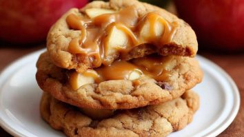 Easy Caramel Apple Cookies