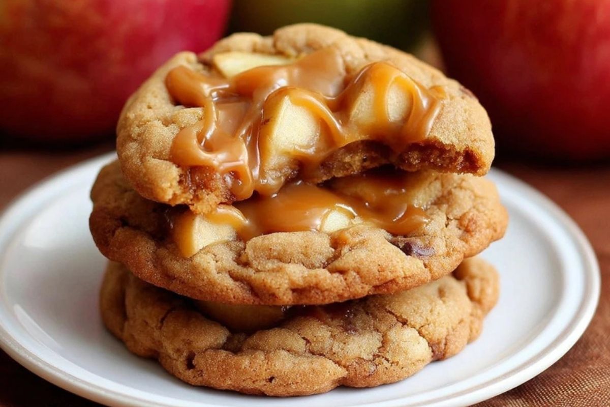 Easy Caramel Apple Cookies
