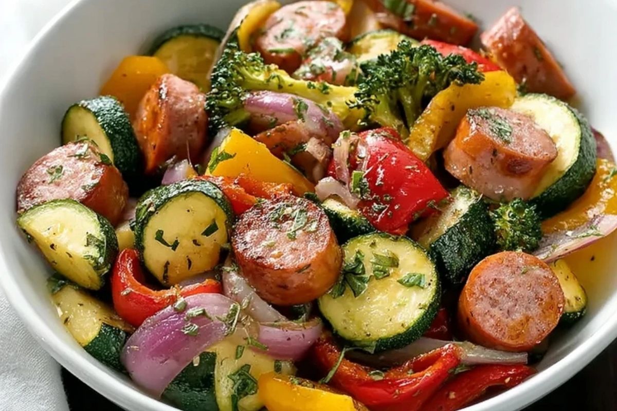 Easy Chicken Sausage and Veggies Sheet Pan