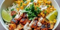 Effortless Street Corn Chicken Rice Bowl