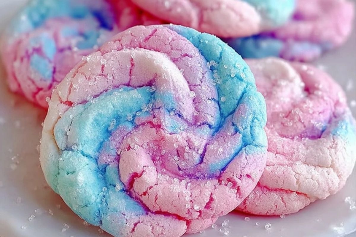 Fluffy Cotton Candy Cookies