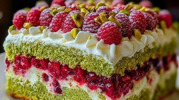 Heavenly Pistachio Raspberry Dream Cake