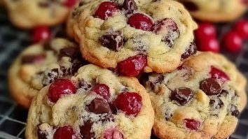 Maraschino Cherry Chocolate Chip Cookies