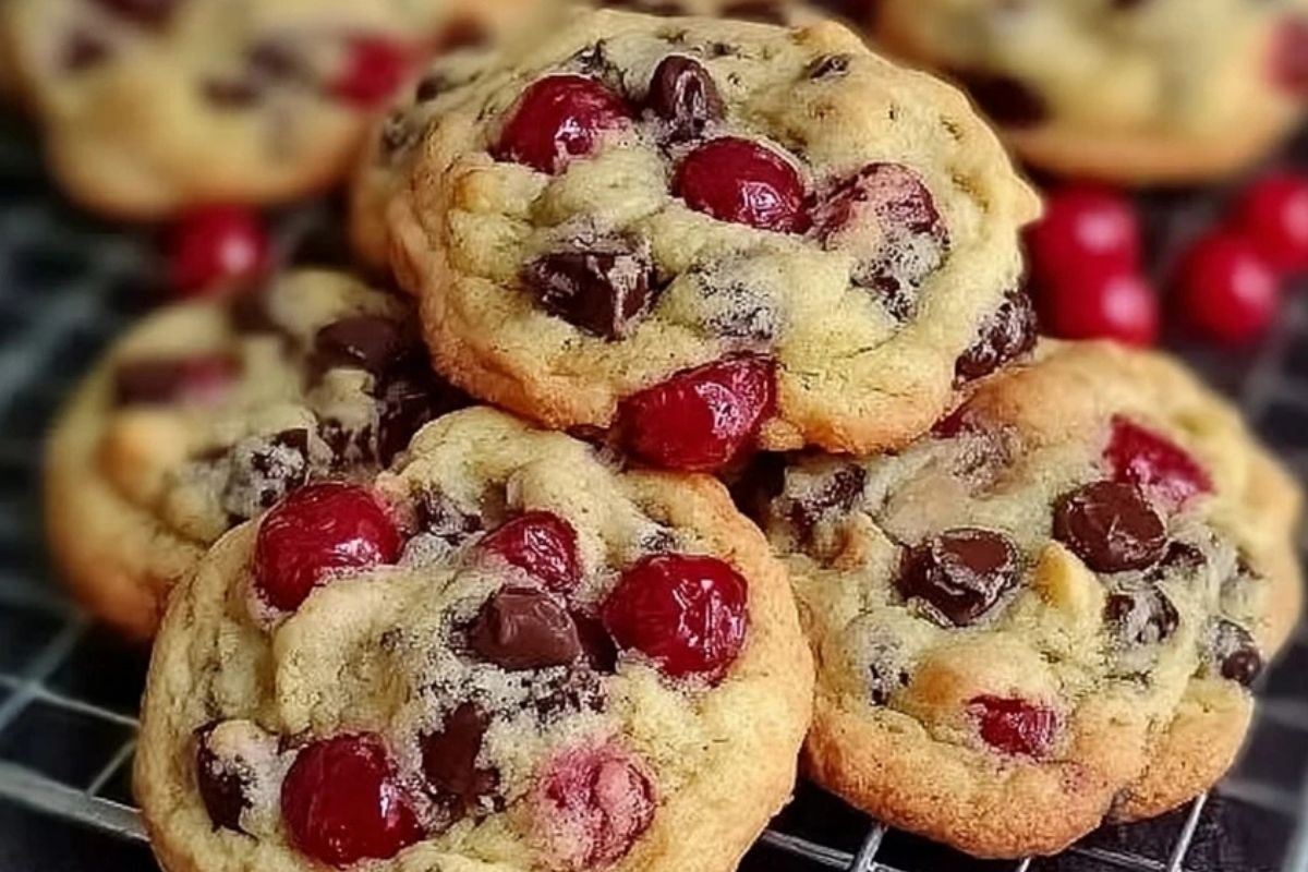 Maraschino Cherry Chocolate Chip Cookies