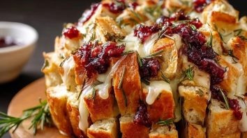 Pull-Apart Sourdough Brie and Cranberry Bread