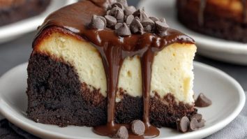 Fudgy Brownie Bottom Cheesecake