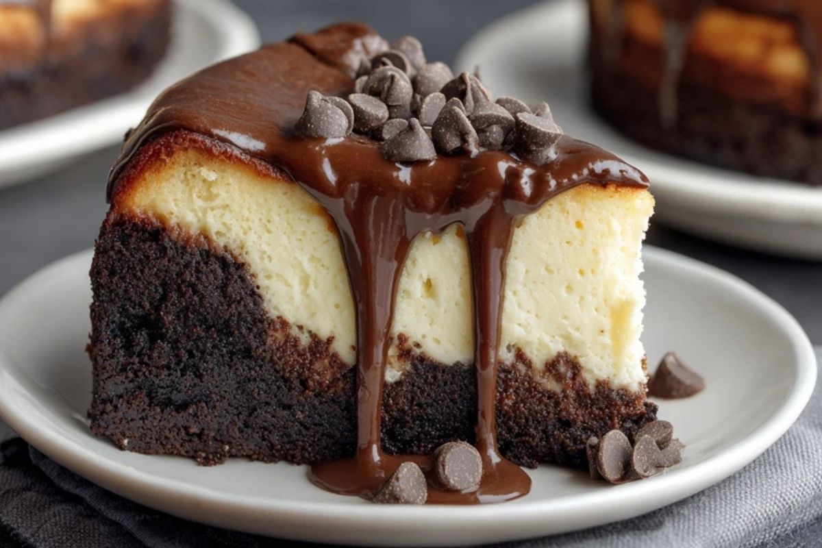 Fudgy Brownie Bottom Cheesecake