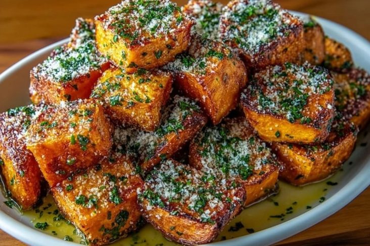 Garlic Parmesan Sweet Potato
