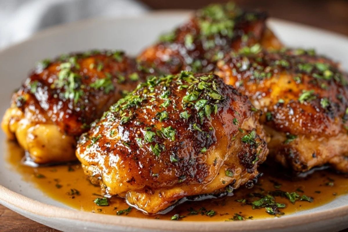 Maple Glazed Chicken Thighs