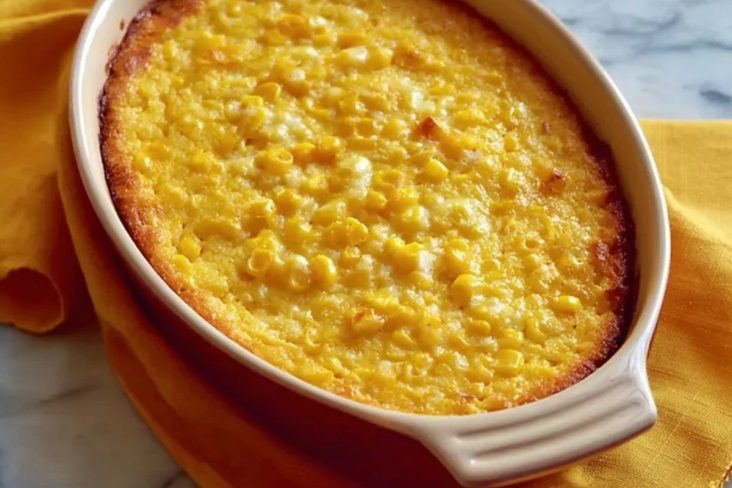 Simple Scalloped Corn Casserole