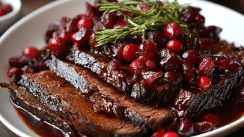 Slow Cooker Cranberry Glazed Brisket