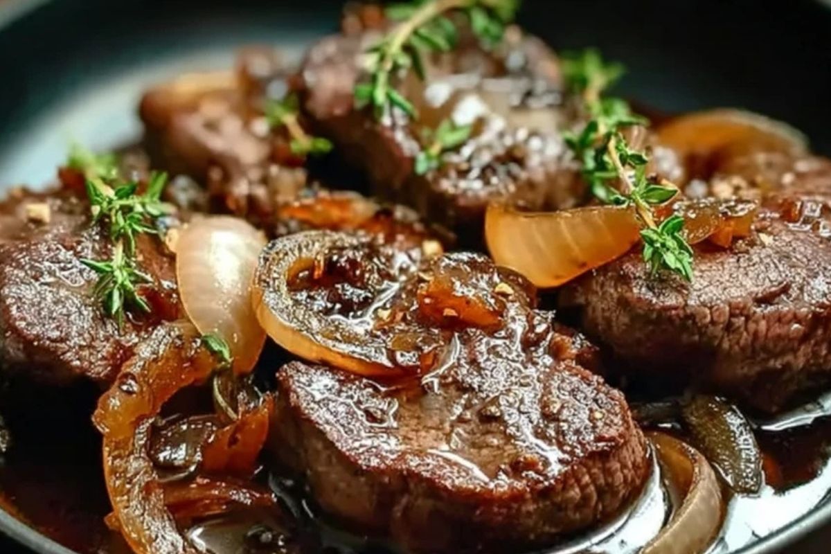 Caramelized Onion Beef Liver